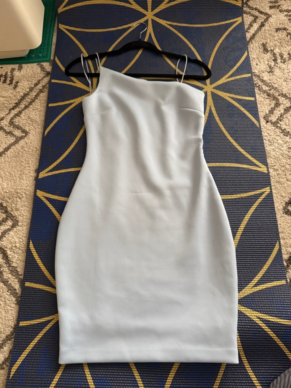 Guess Pale Blue Spaghetti Strap Mini Dress